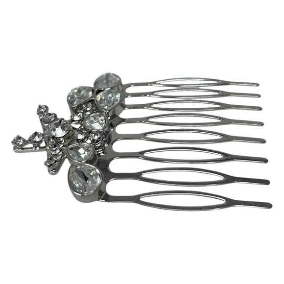 Swarovski Bailee Star Silver Tone Crystal Hair Comb Sparkling Wedding Formal - Picture 11 of 13